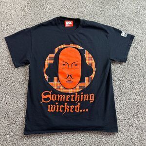 Royal Shakespeare Company RSC Shirt Mens Medium Black Something Wicked Print